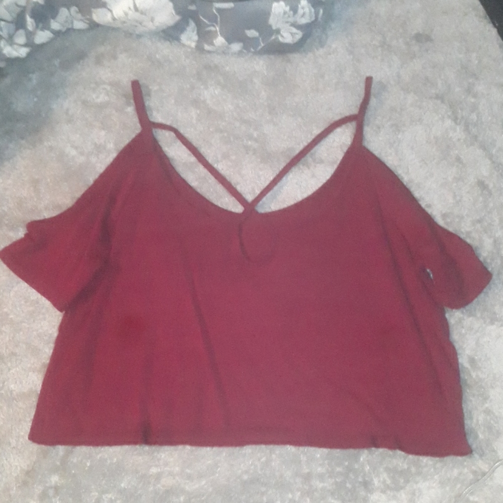 Crop top red and cute